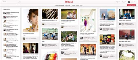 pinterest home page.